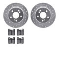 Dynamic Friction Co 7502-63022, Rotors-Drilled and Slotted-Silver with 5000 Advanced Brake Pads, Zinc Coated 7502-63022